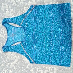 Nike Dri-Fit Racerback Tank Top Women's Small Blue/Orange